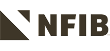 NFIB logo in black with a stylized triangular icon on a white background