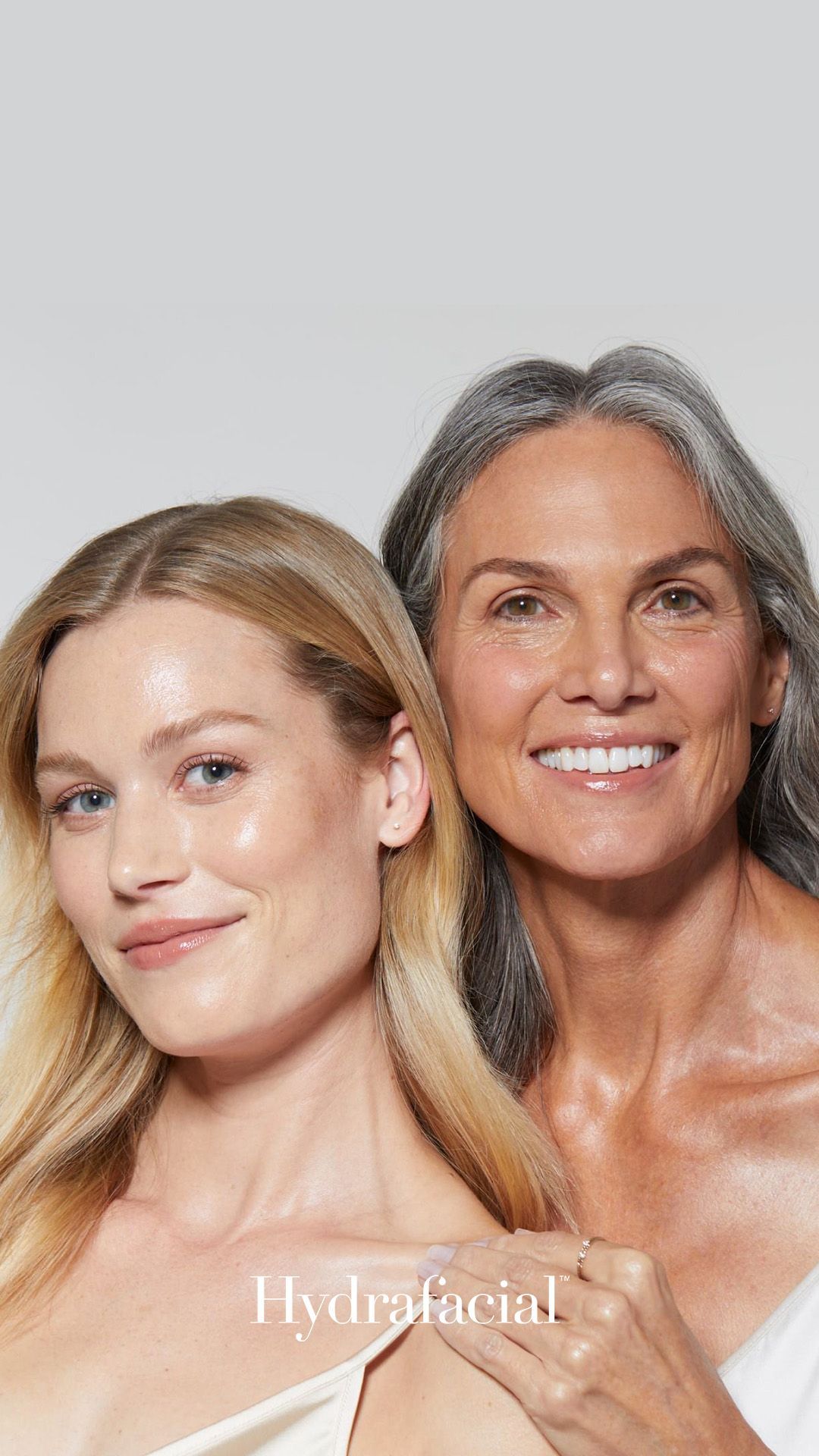 happy middle aged woman smiling clear skin
