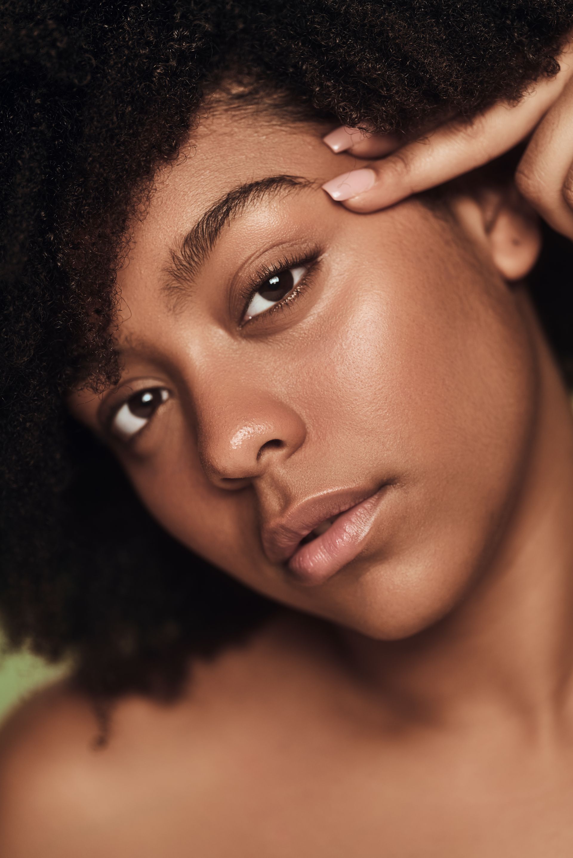 woman clear skin glowing