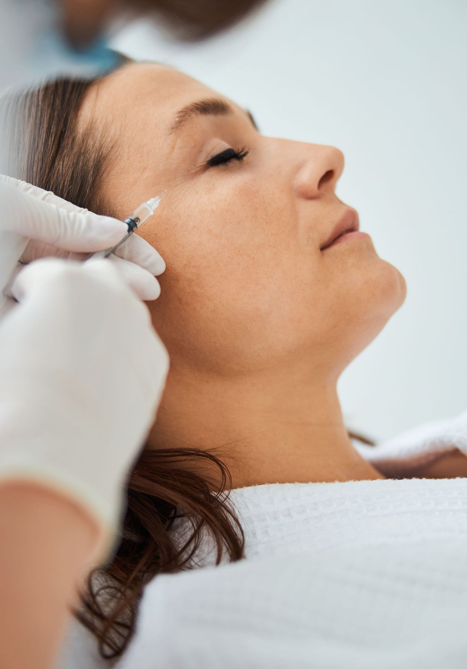 woman getting a cosmetic injection