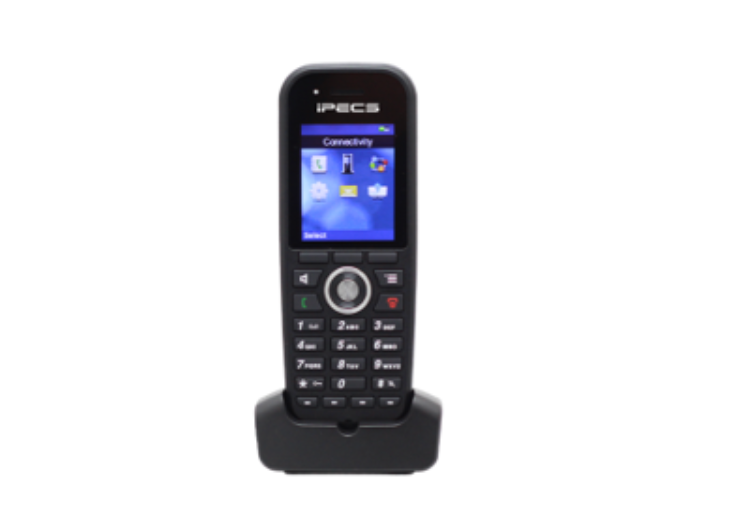 A black ipccs phone is sitting on a dock