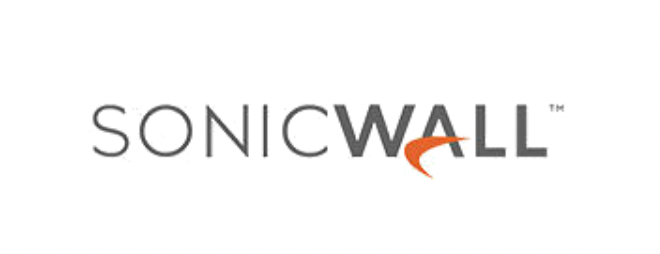 The sonicwall logo is on a white background.