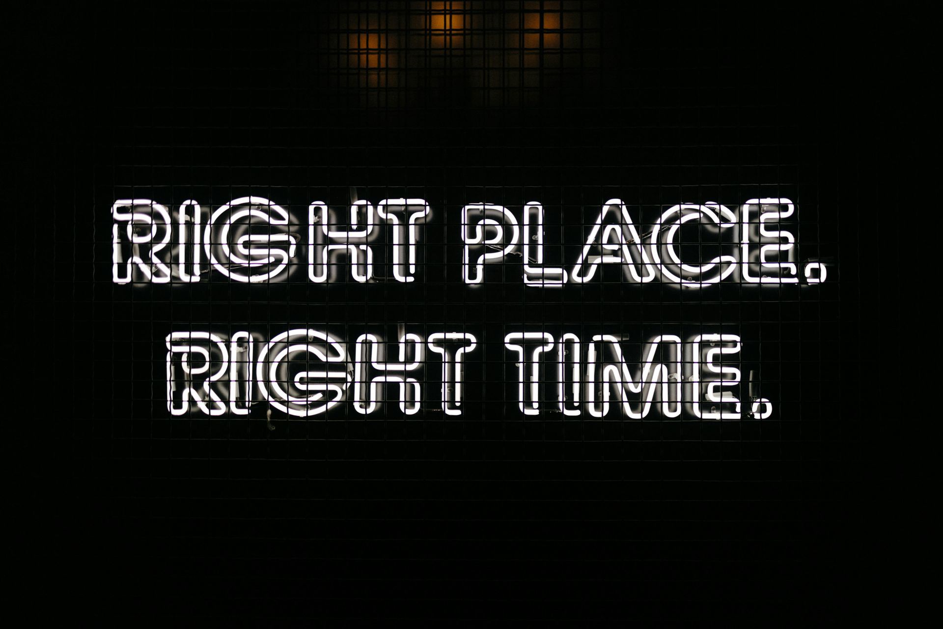 Neon sign reading 