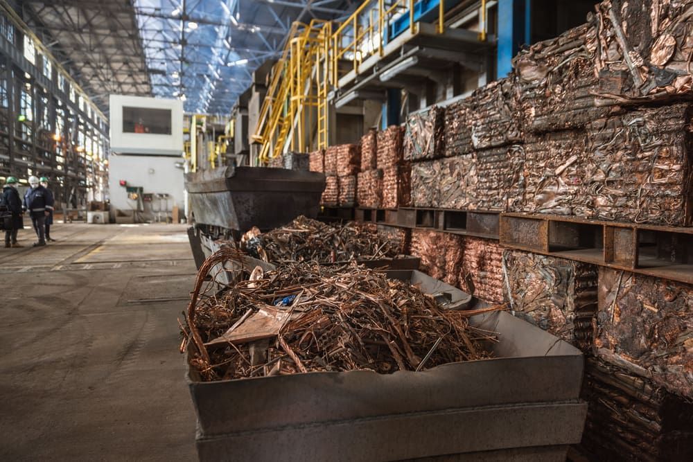 A Large Warehouse Filled With Lots Of Copper Scrap — Caloundra Scrap Metal in Beerwah, QLD