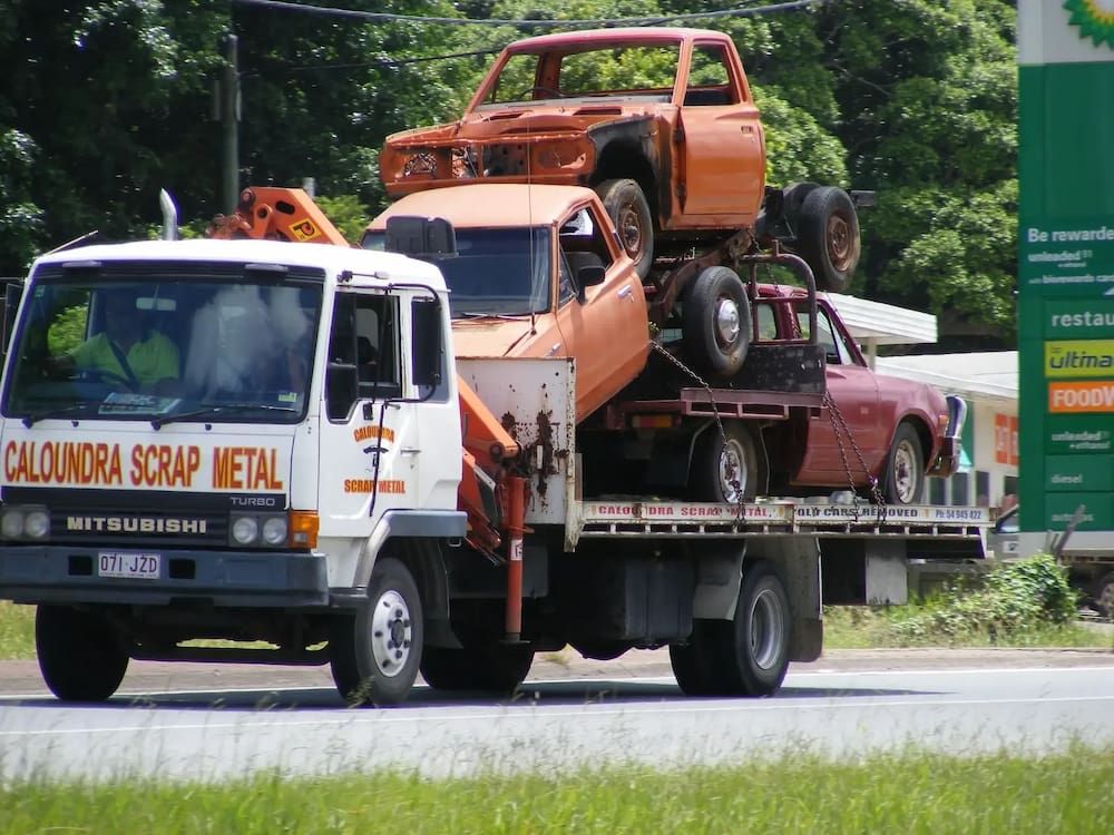 A Truck That Says Caloundra Scrap Metal On It — Caloundra Scrap Metal in Landsborough, QLD