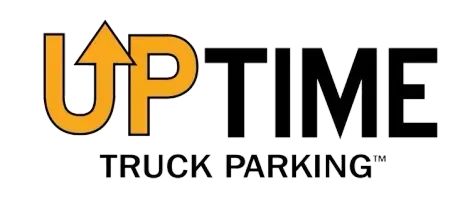 Logo for Uptime Truck Parking, featuring