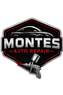 Montes Auto Repair logo with a red car silhouette and wrench on a black shield background