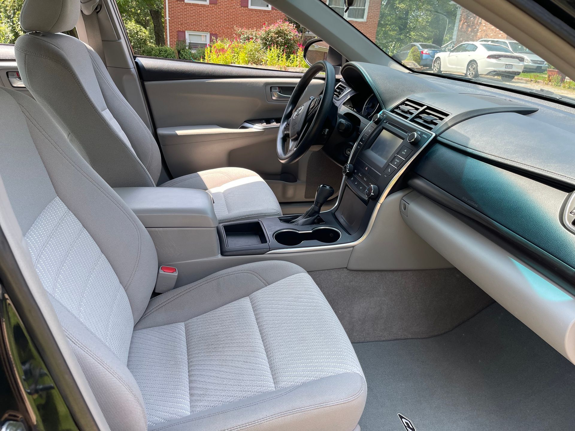 Toyota Camry front interior cleaned after mold remediation work.