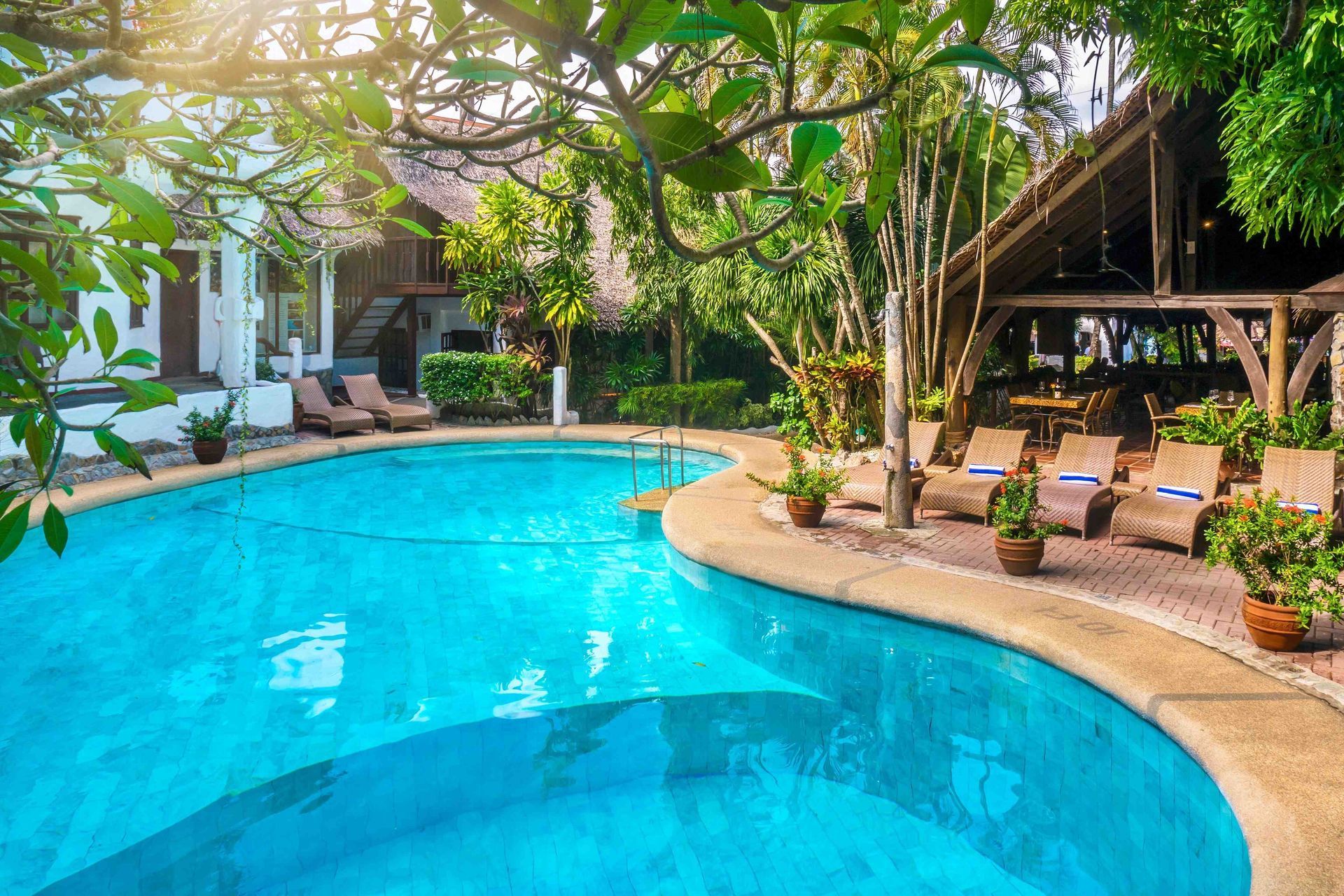 A beautiful in-ground pool