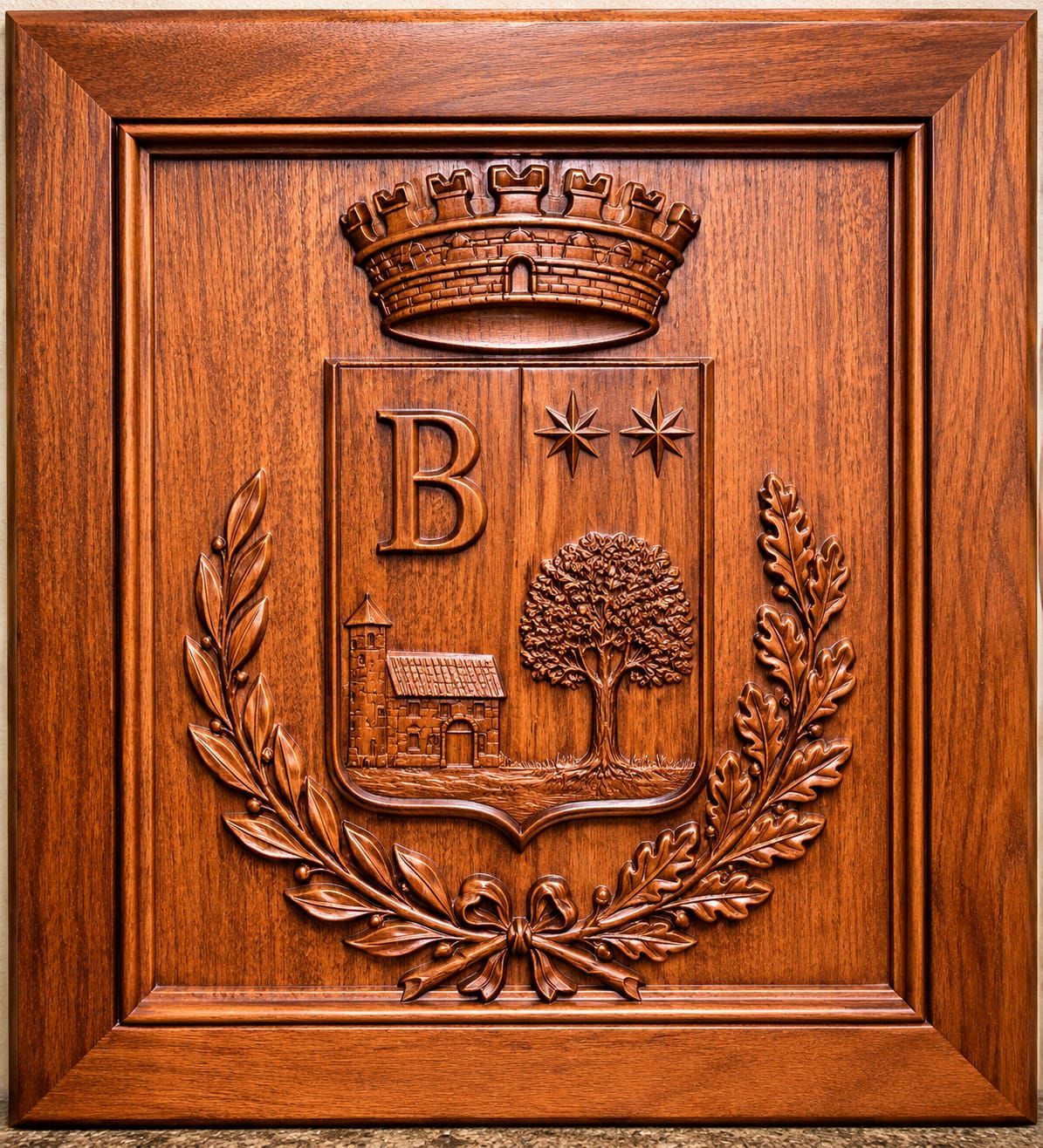 Un pezzo di legno è appoggiato su un tavolo di legno.