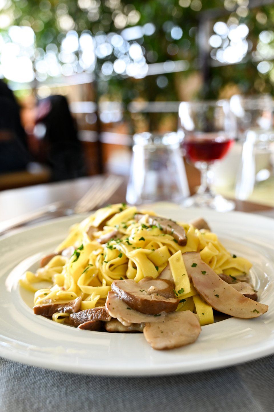 Piatto di pasta ai funghi