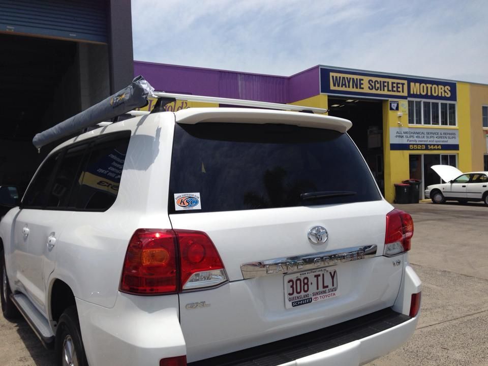 White Toyota Land Cruiser With Awning — Motor Accessories Direct In Byron Bay, QLD