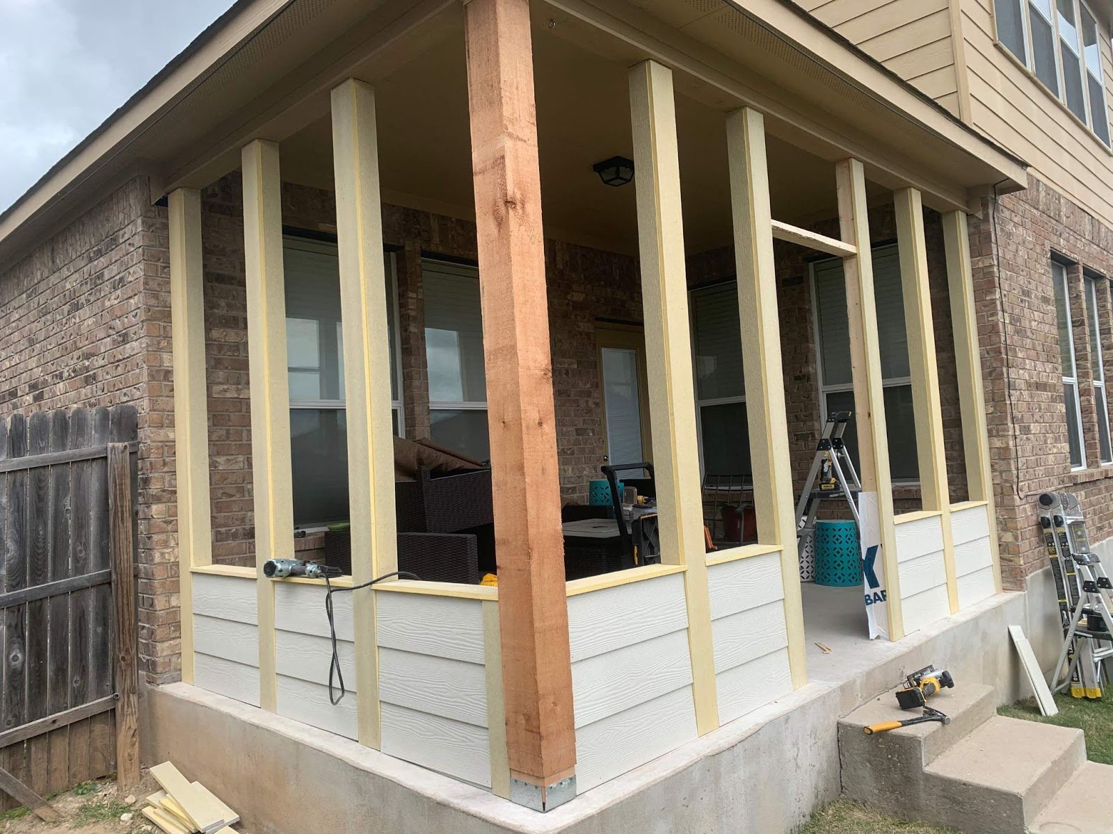 The 4 Stages of Screened Porch Remodel, Harker Heights, Copperas Cove