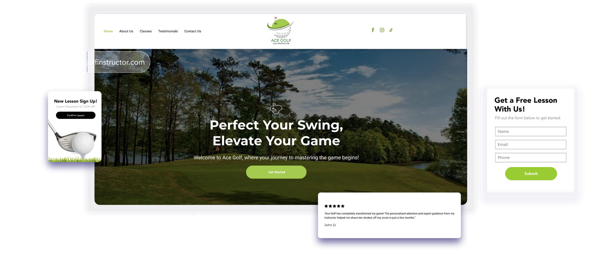 A screenshot of a website showing a person cutting a piece of wood.