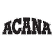 A black and white logo for acana dog food.