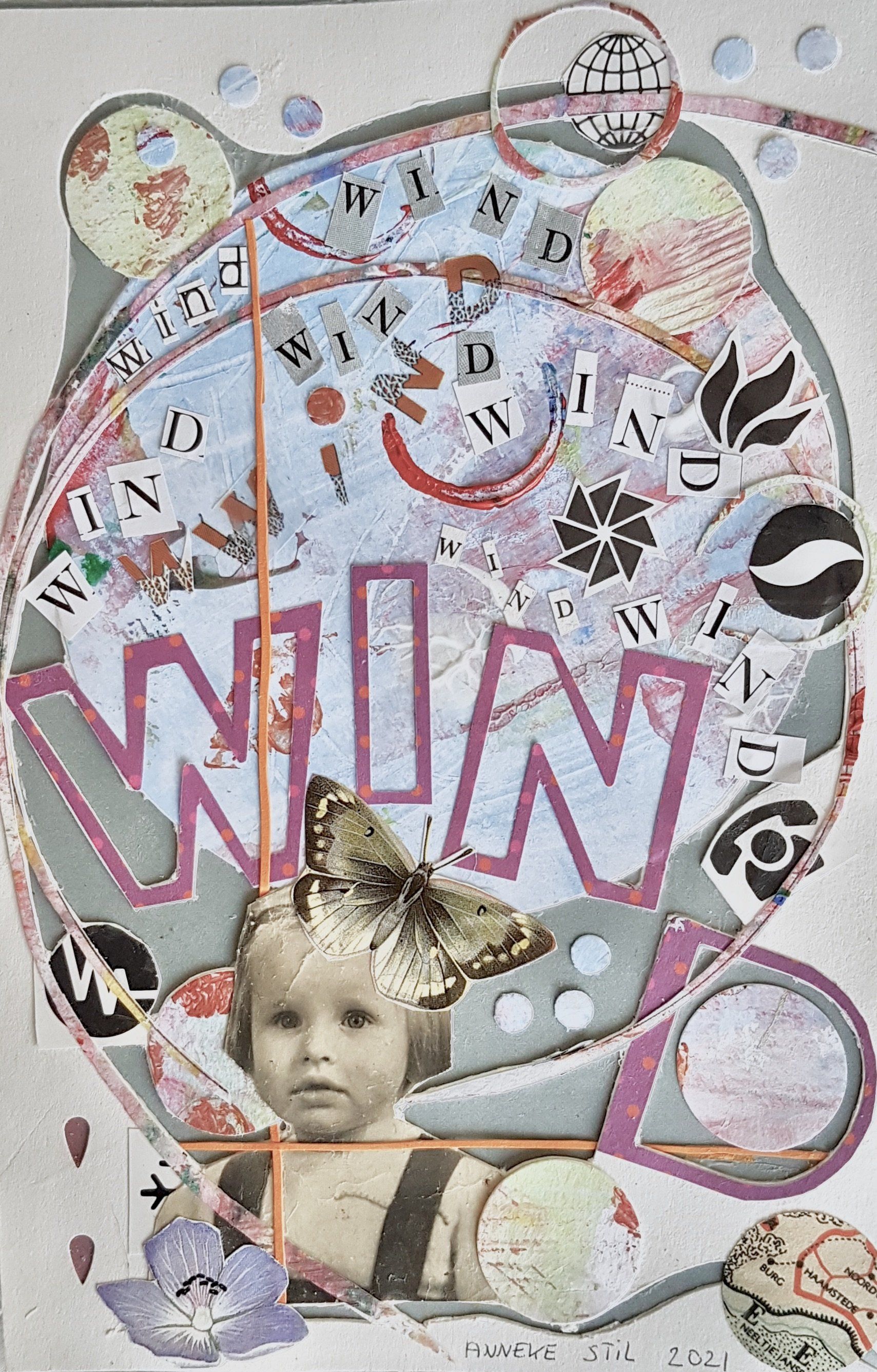 Collage met het woord