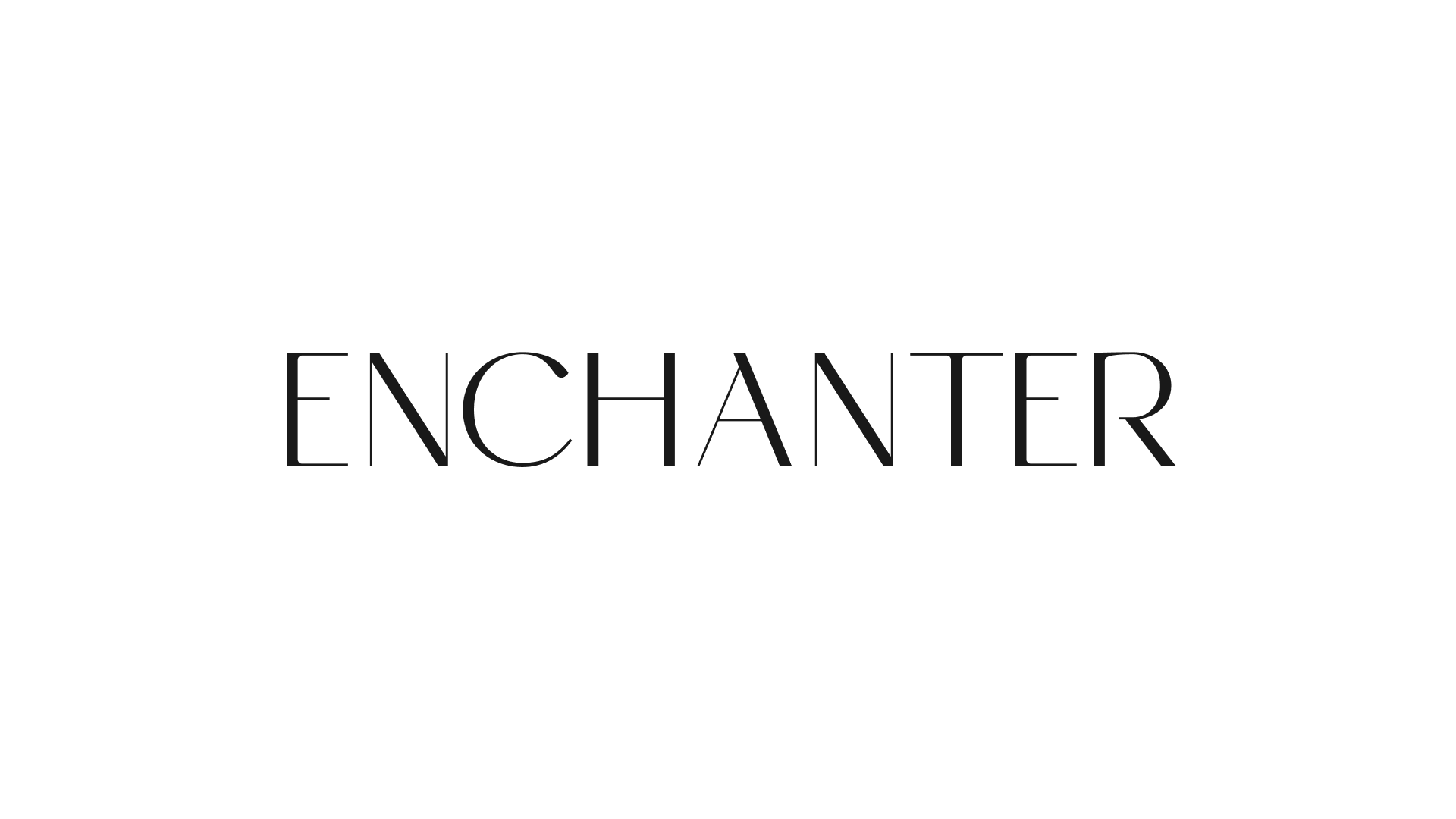 Logotipo da Enchanter em uma fonte minimalista sem serifa.