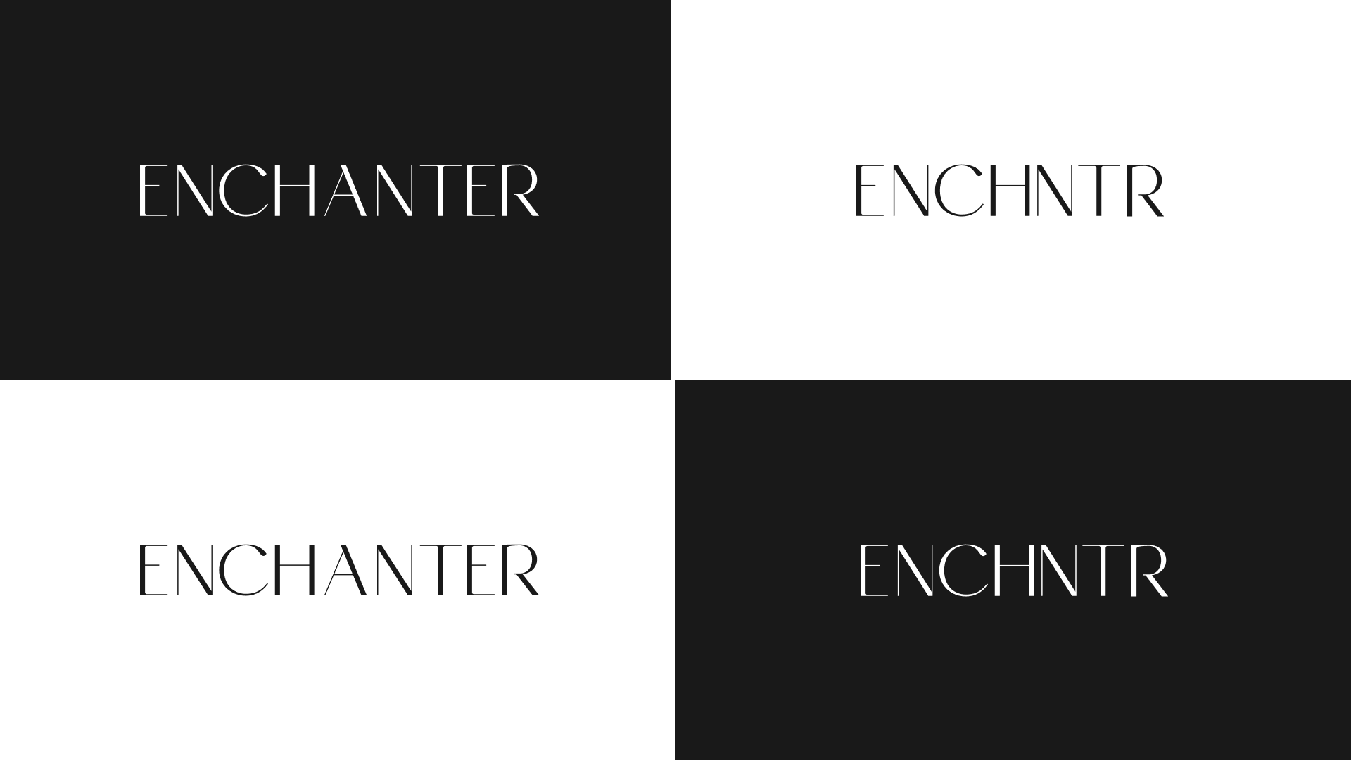 Design de logotipo em quatro partes: 