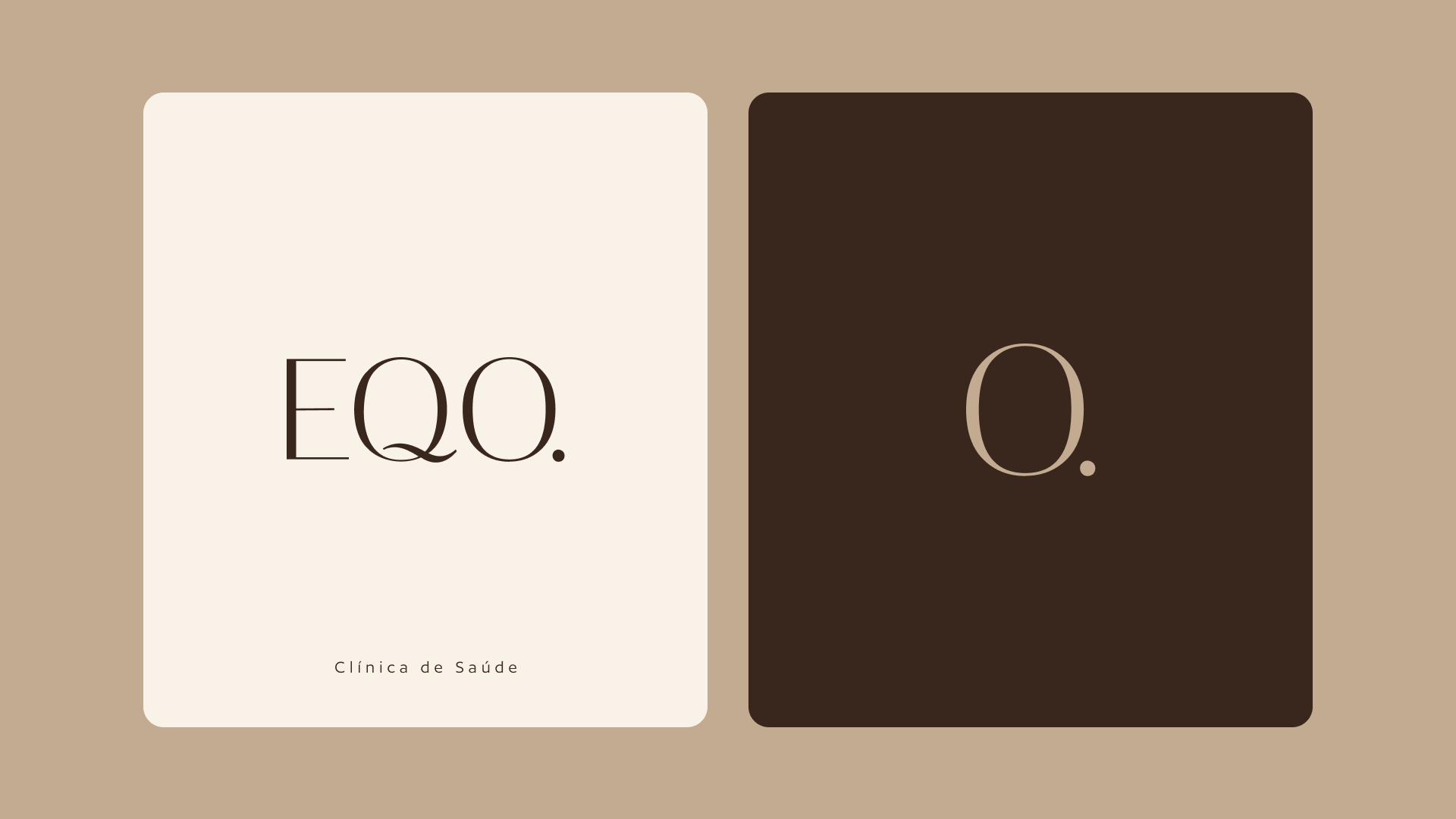 Duas cartas quadradas: bege com