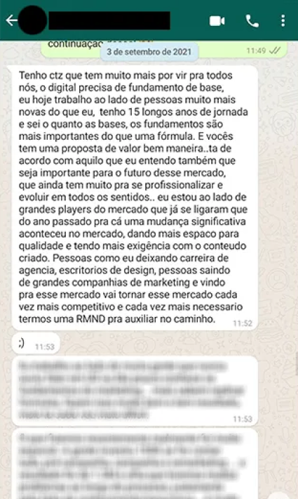 Depoimento sobre o impacto da REMIND na visão estratégica