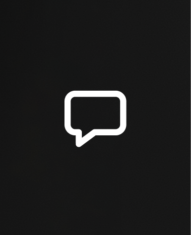 Ícone de conversa minimalista branco para comunicação estratégica