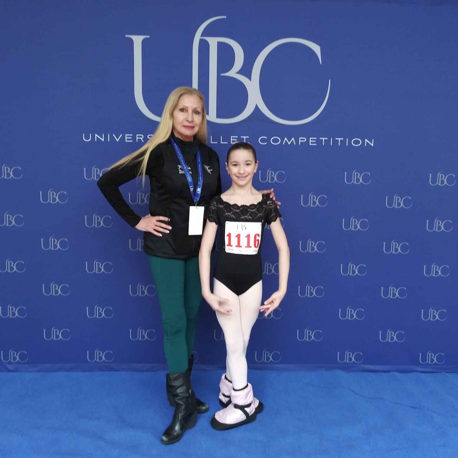 Phyllis Papa and one of her students who won the Universal Ballet Competition.