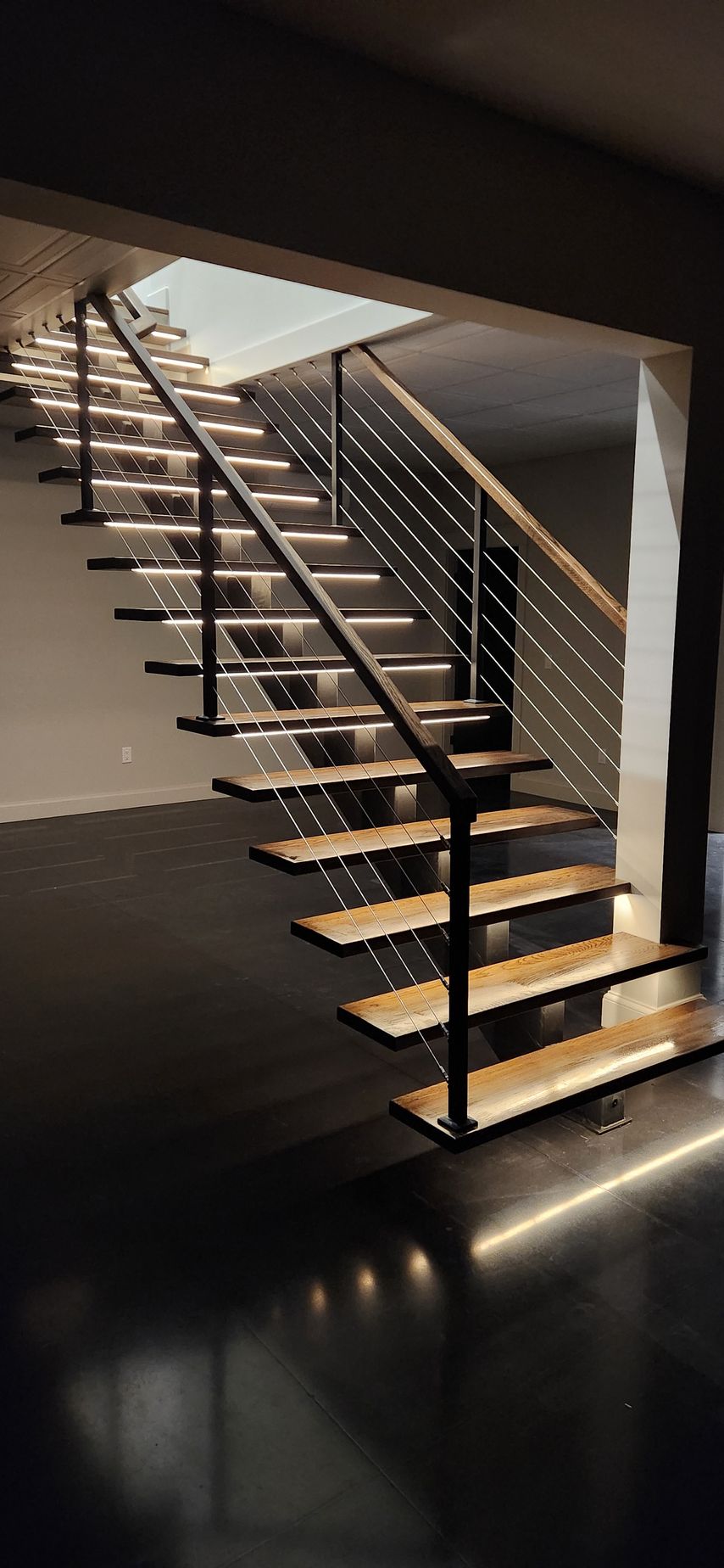 Floating Hand Rails Custom Floating Stairs in Vermont | Vermont Custom Handrails