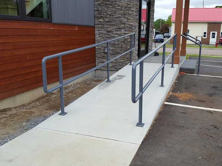 Commercial ADA ramp handrail