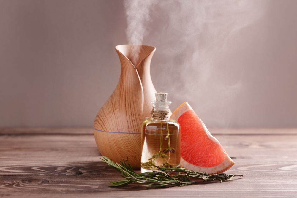 A Row of Bottles Are Lined Up on a Shelf in a Store Atherton Essential Oils — Atherton Health Food Centre in Atherton, QLD