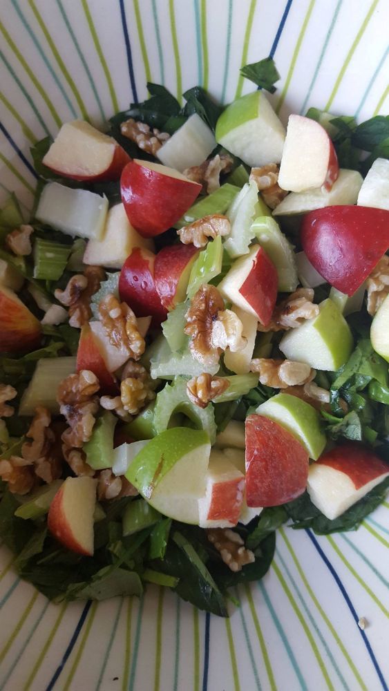 A Salad With Apples, Celery, Walnuts and Spinach in a Bowl — Atherton Health Food Centre in Atherton, QLD