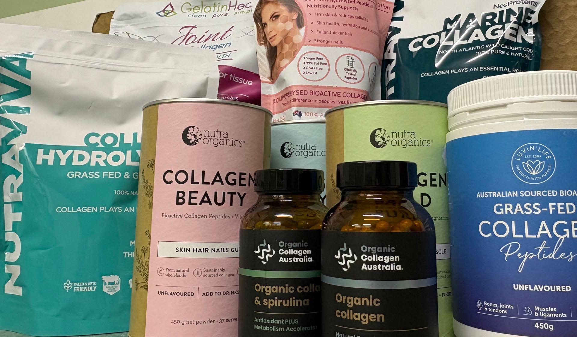 A Shelf in a Store Filled With Vitamins and Calcium Supplements — Atherton Health Food Centre in Atherton, QLD