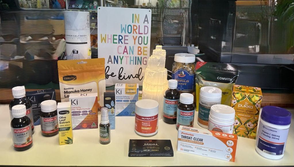A Shelf Filled With Lots of Bottles of Vitamins and Supplements — Atherton Health Food Centre in Atherton, QLD