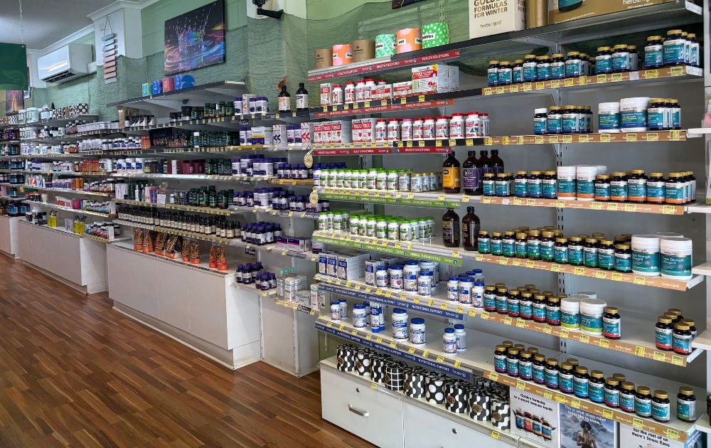 A Shelf Full of Bottles of Herbal Mastery in a Store — Atherton Health Food Centre in Atherton, QLD