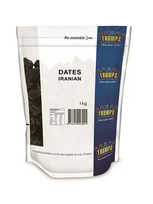 A bag of dried dates in a bag on a white background— Atherton Health Food Centre in Atherton, QLD