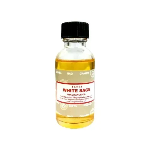 A bottle of white sage fragrance oil on a white background.— Atherton Health Food Centre in Atherton, QLD