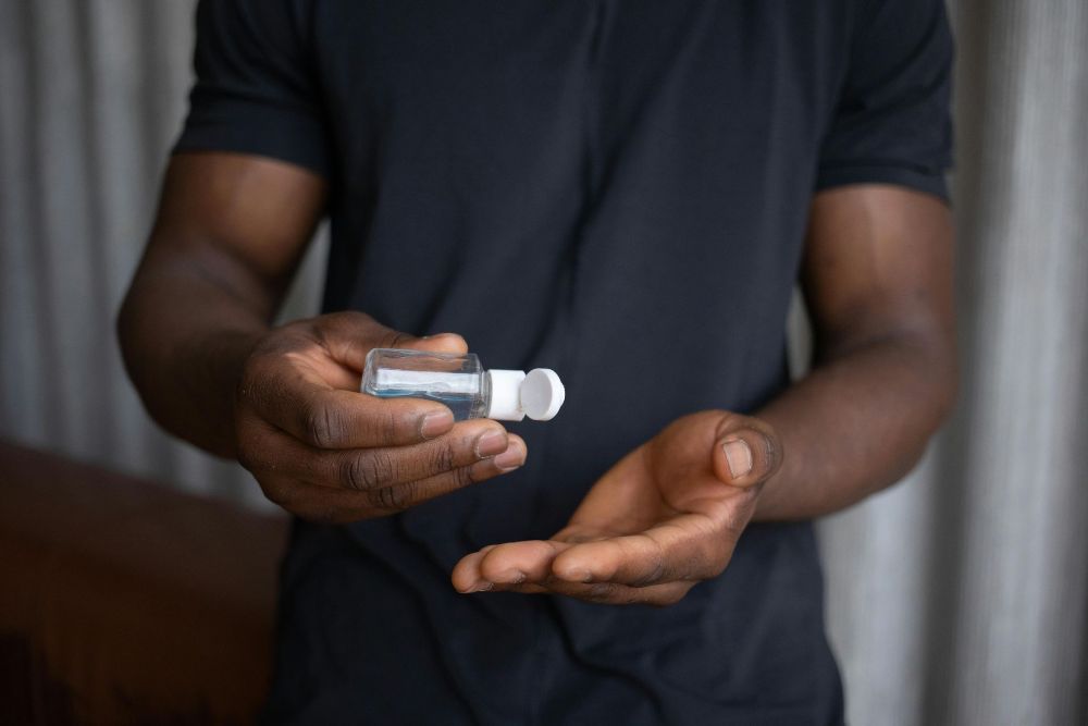 A Table Topped With a Variety of Cosmetics Including a Plant Based Protein Powder — Atherton Health Food Centre in Atherton, QLD