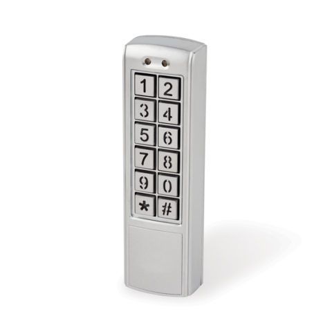 Automatic Doors Installation and Repair - A close up of a keypad on a white background.
