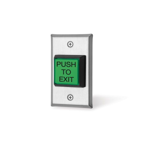Automatic Doors Installation and Repair - A push to exit button with a green light on it
