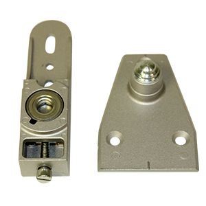 Hinges & Pivots - A close up of a door hinge on a white background