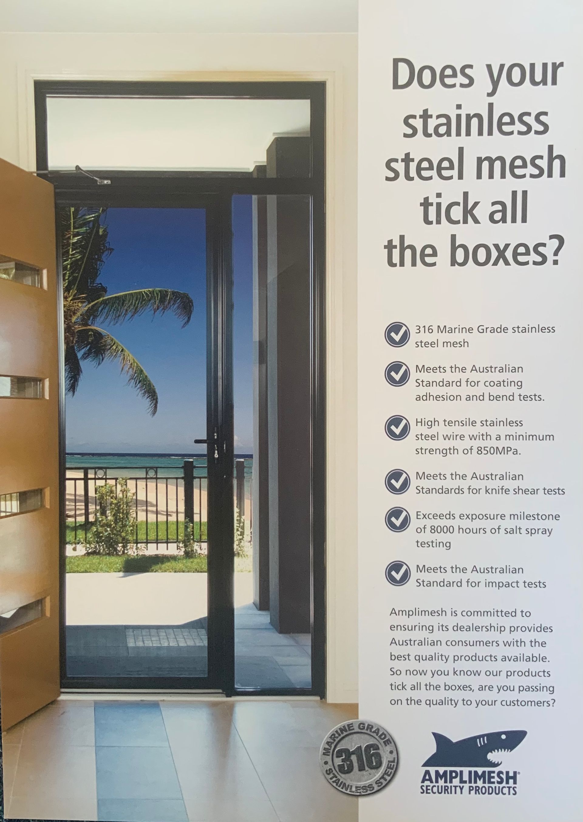 Stainless Screen Doors — Glass & Aluminium Windows & Doors In Yeppoon, QLD