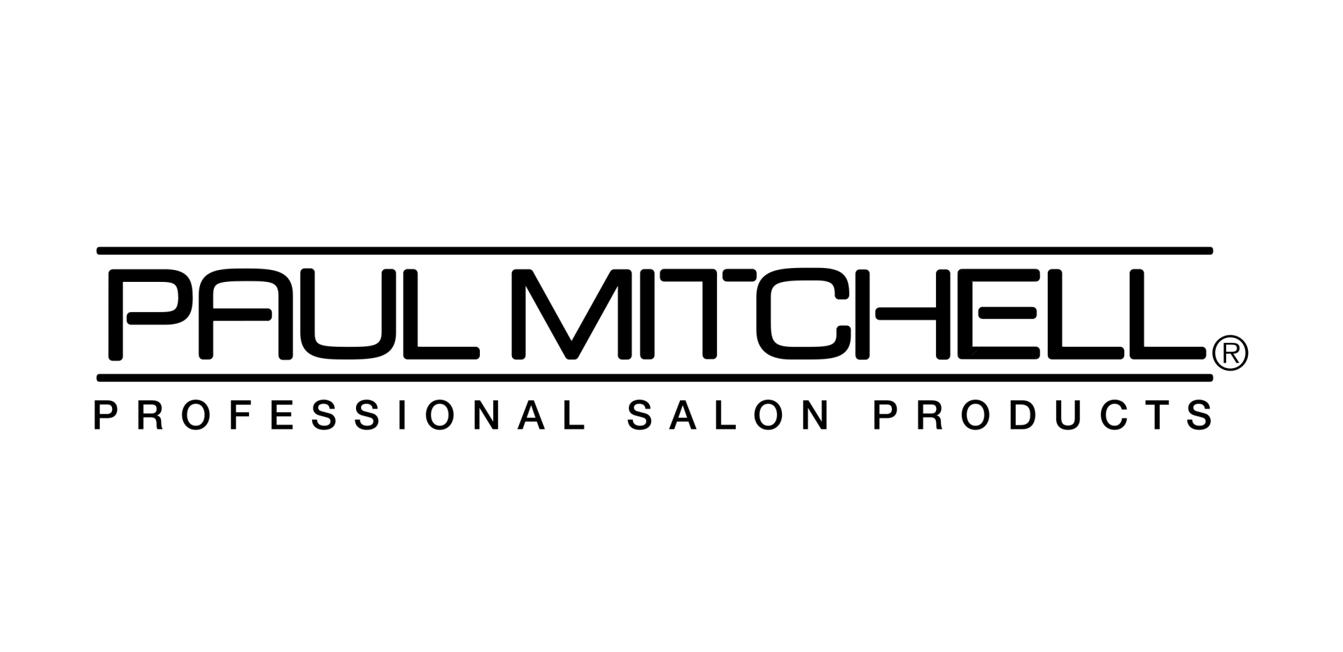 Logo di Paul Mitchell Professional Salon Products in testo nero su sfondo bianco.