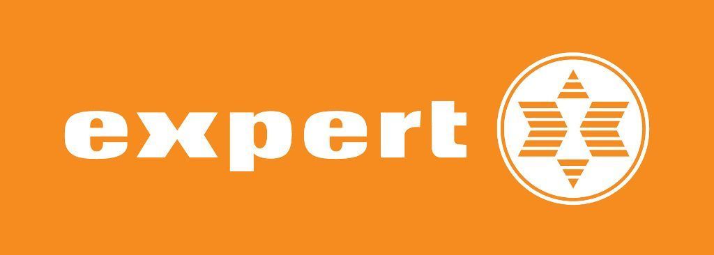 Banner arancione con logo bianco