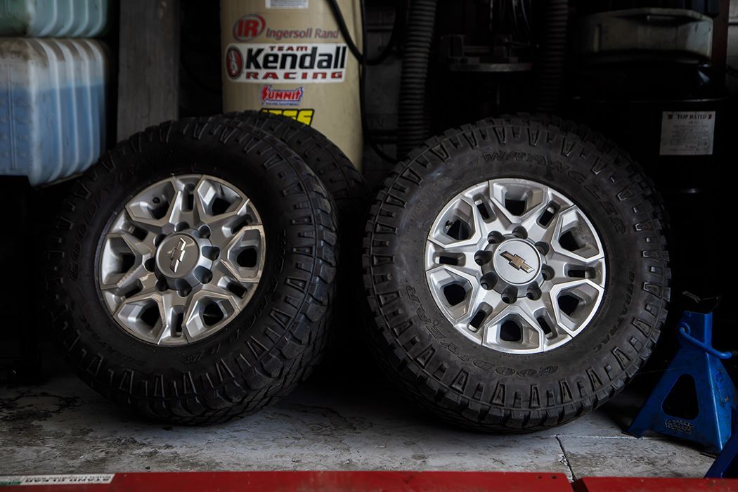 Up close to wheels in our garage in Centerville, UT | Baker Automotive
