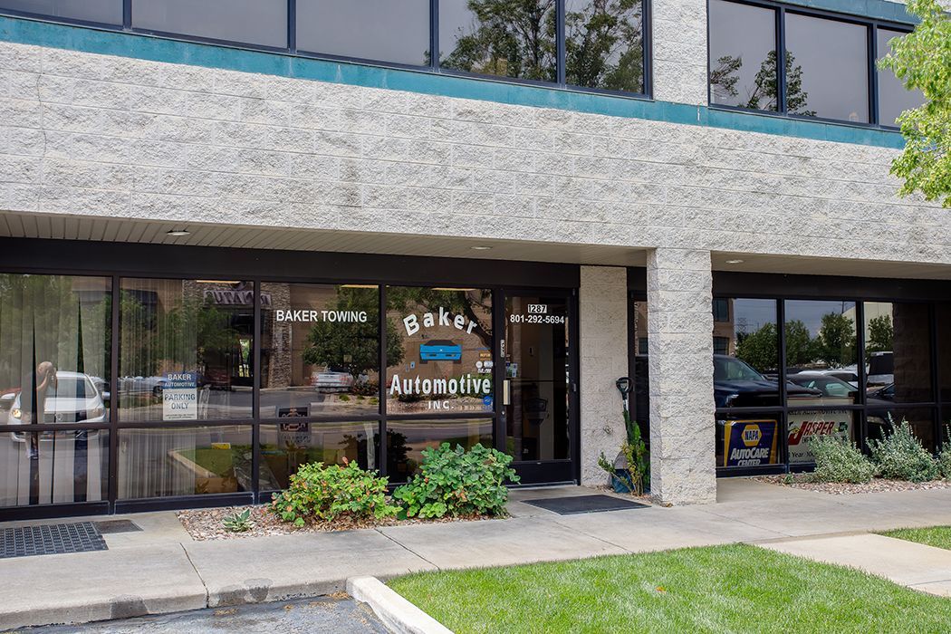 Outside of our auto repair shop, our building in Centerville, UT | Baker Automotive