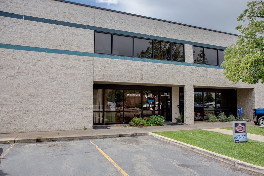 Outside of our auto repair shop, our building in Centerville, UT | Baker Automotive