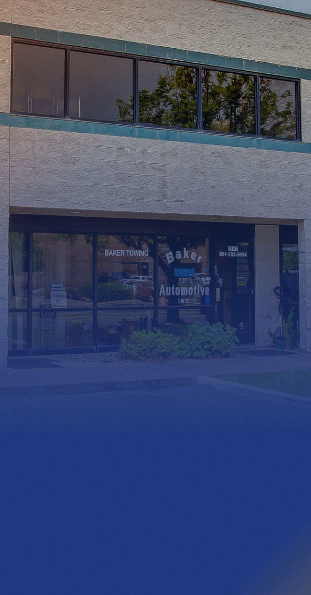 Outside of our auto repair shop, our building located in Centerville, UT | Baker Automotive