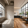 Antes y después de un local comercial remodelado