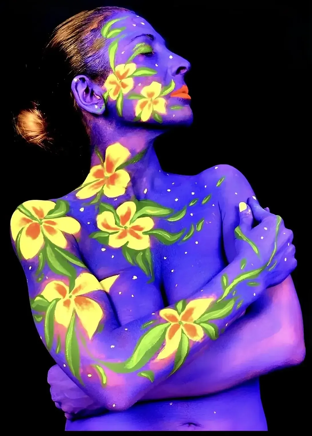 facepainting e bodypainting fluorescente a domicilio a milano