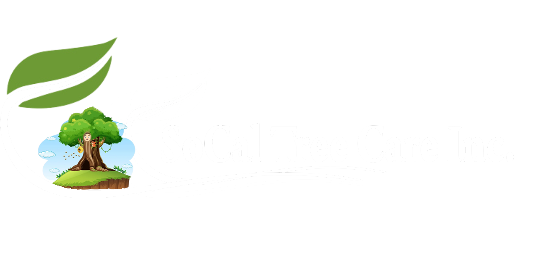 a cartoon illustration of a tree and leaves on a white background .