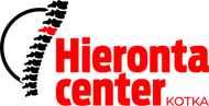 Logo hieronta center kotkaan, jonka keskellä on selkä